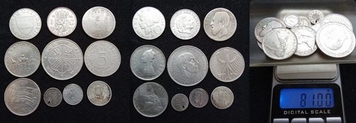 Lot 81g de MONNAIES en ARGENT...Au Cours Actuel à 1,40€/g...C'est Cadeau !!!