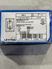 Leviton 689-T Recessed Duplex Receptacle, 15 Amp, 1-Gang Light Almond color