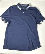 Tommy Hilfiger Polo Shirt Mens L Blue Casual Short Sleeve Adult