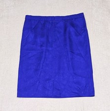 EUC Vintage Adrianna Papell Royal Blue 100 Silk Pencil Skirt Sz 12 Careerwear