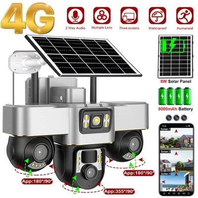 4G Solar Camera with 100M Traffic SIM Card IP Wireless LTE Video Surveillance
