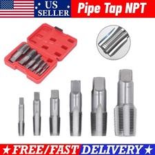 6 Pcs NPT Pipe Tap Set 1in 3/4in 1/2in 3/8in 1/4in 1/8in Full Set Threader Tool