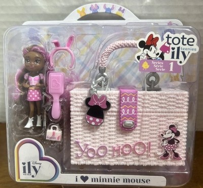 DISNEY ILY 4EVER TOTE TEENIES I LOVE MINNIE MOUSE MINI TINY DOLL & PURSE NEW
