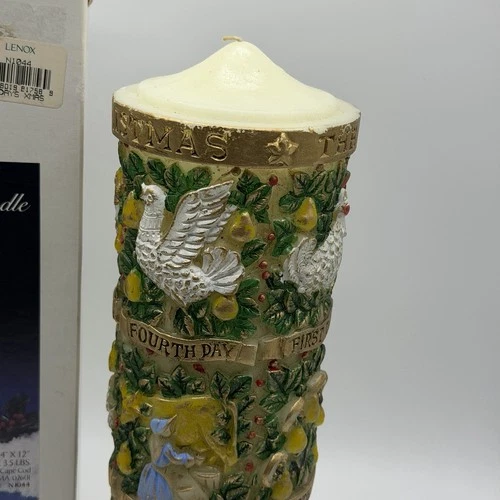 Large Candle 12 Twelve Days of Christmas Vintage Cottagecore Partridge Birds image 17
