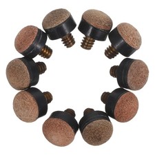 10 Pcs Replacement Pool Cue Tips Screw On 11 mm Billiard Snooker Kit