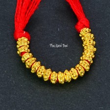 3.3mm 18k Solid Yellow Gold Fancy Bali Spacer Findings Beads 20 
