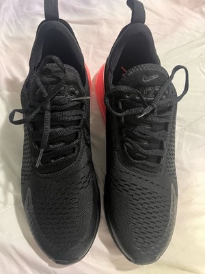 Nike Air Max 270 Black Red Mesh Low Top Athletic Sneakers for Men Casual Walking