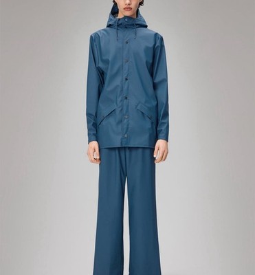 RAINS Pulse Rain Jacket Coat Windbreaker Blue XS Unisex NEW NWT $110 12010