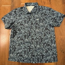 Columbia PFG Short Sleeve Button Shirt Mens Large Vented Floral Hawaiian