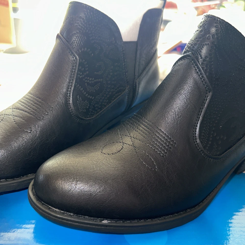 Botas para mujer Easy Street Legend de cuero negro talla 9,5 nuevas en caja - Imagen 3 de 4