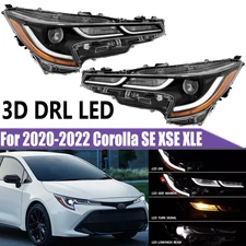 Pair For 2020-2022 Toyota Corolla SE XSE XLE LED Headlights Left Right Headlamps