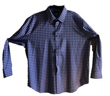 SOCIETY OF THREADS Men's Non-Iron Geo Print Performance Dress Shirt Xxl