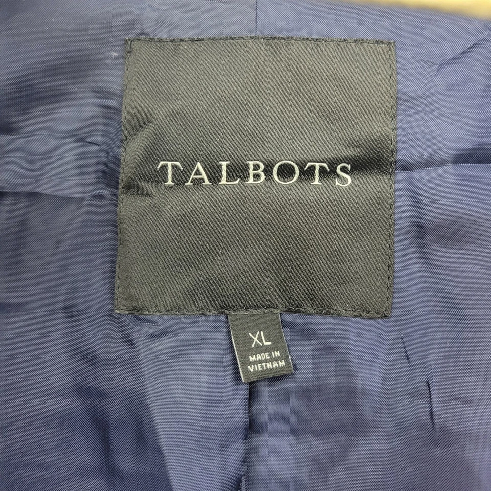 Chaqueta Chaleco Acolchado Talbots Rojo Negro Tartán Cuadros Pana Borde Talla XL Foto 3 de 4