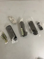 Lockey 2500-AB Mechanical Keyless Hook Bolt Sliding Door Lock - Antique Brass