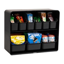 Mind Reader Snack Organizer Countertop Pantry Breakroom Black