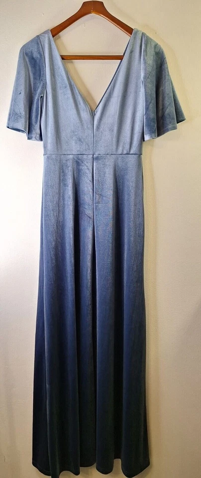 Maxi Vestido de Terciopelo EVER PRETTY Talla L Boda Madre de la Novia Fairycore Regency Foto 2 de 4