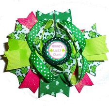 St. patrick's day green pink mommy's lucky charm dog collar slide accessory or