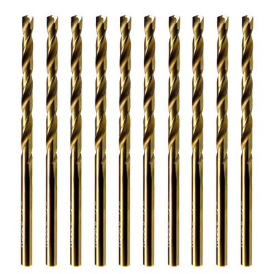 Maxtool No.21 10Pcs Identical Jobber Length Drills Dia 0.159 Hss M35 Cobalt