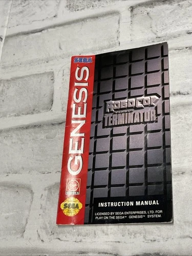 Sega Genesis Robocop vs The Terminator Manual ONLY Vintage Very Good Condition