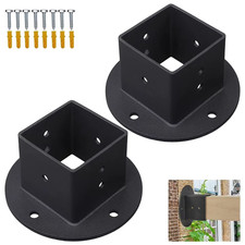 2×2In Square Deck Post Bases 2Pcs Fence Post Brackets Anchors for Square Wooden 