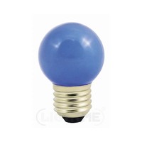 LED Deko-Mini-Globe G45, IP44, E27, 1W Blau / Matt
