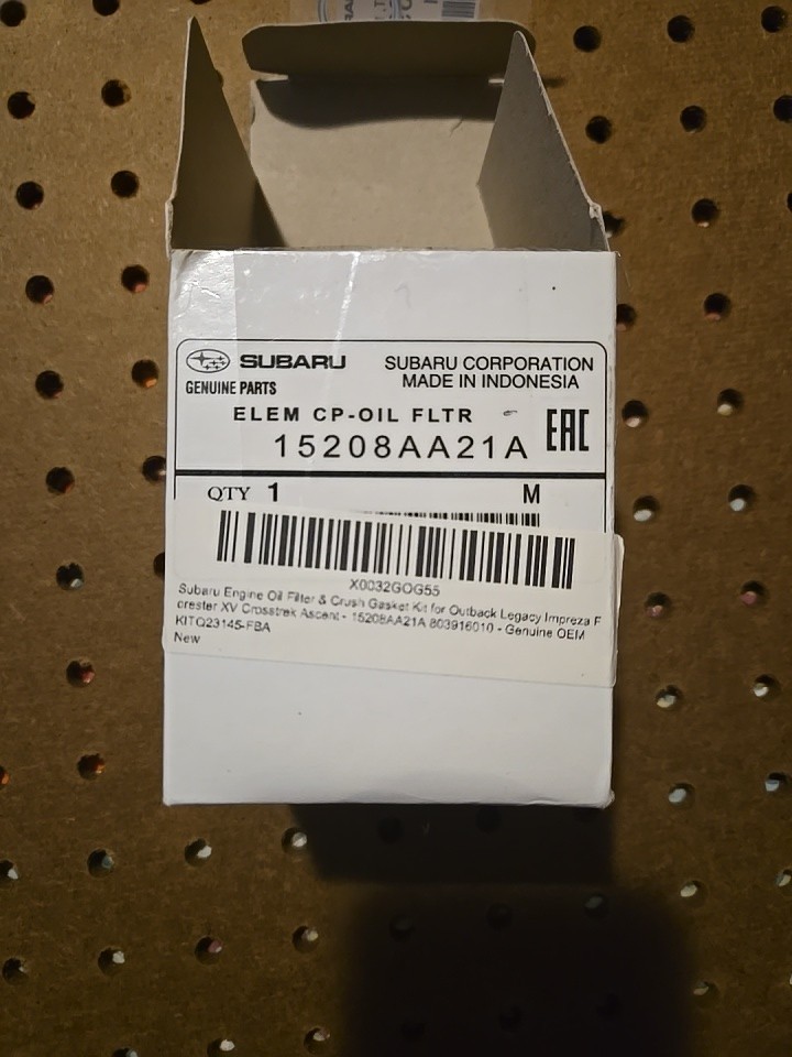 15208AA21A Oil Filter for Subaru Outback Legacy 2011-2025 4-Cyl