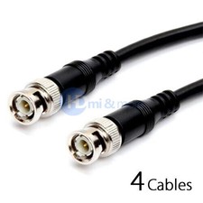 4x 75FT BNC Male to Male M/M RG59 U Coaxial Cable 75ohm 75 FT