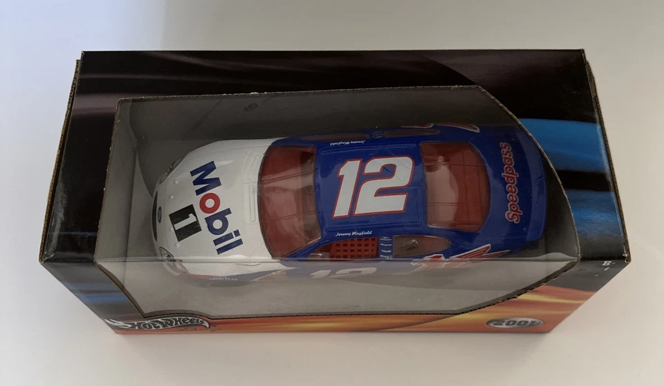 Coche diecast NASCAR 2001 Hot Wheels #12 Jeremy Mayfield Mobil 1 Ford escala 1:24 Foto 2 de 4