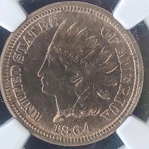 1864 Indian Head Small Cent NGC MS-63 1-C Variety 2 Copper Nickel