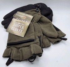 Rothco Fingerless Sniper Glove/Mitten Olive Drab XXL Black Fleece Gloves S/2
