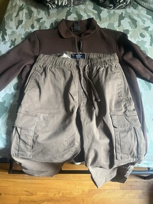 H&M and Hollister Clothing pair Brown zip up Brown cargo