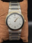 Vintage Seiko 5P30-6039 Two-Tone Dress Watch Roman Numerals Japan Made Quartz