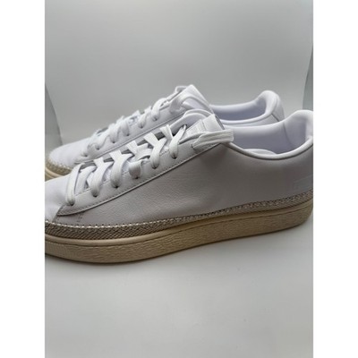Puma Suede Mayu Espadrille White Leather Platform Sneakers 400854-01 Mens 13
