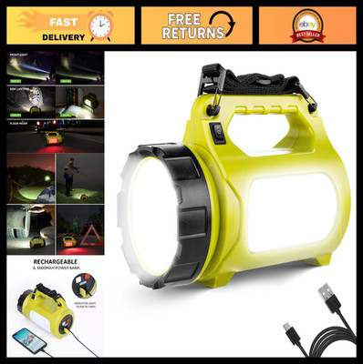 Rechargeable LED Lantern 1000LM, 5 Light Modes, Waterproof, 3600mAh, USB Cable -