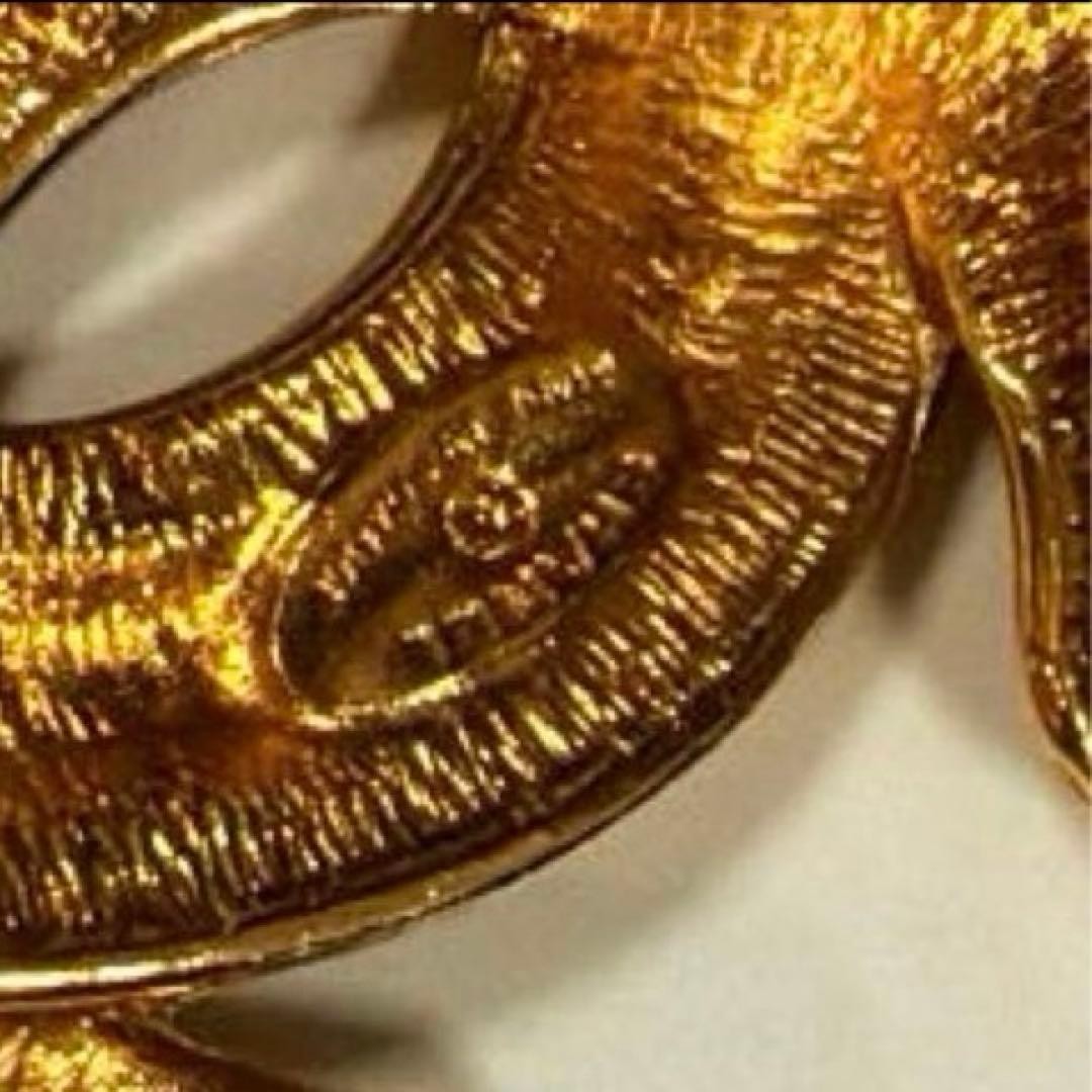 Chanel Vintage Gold Metal Matelasse Large Coco Mark Necklace 80cm Long Used thumbnail 9