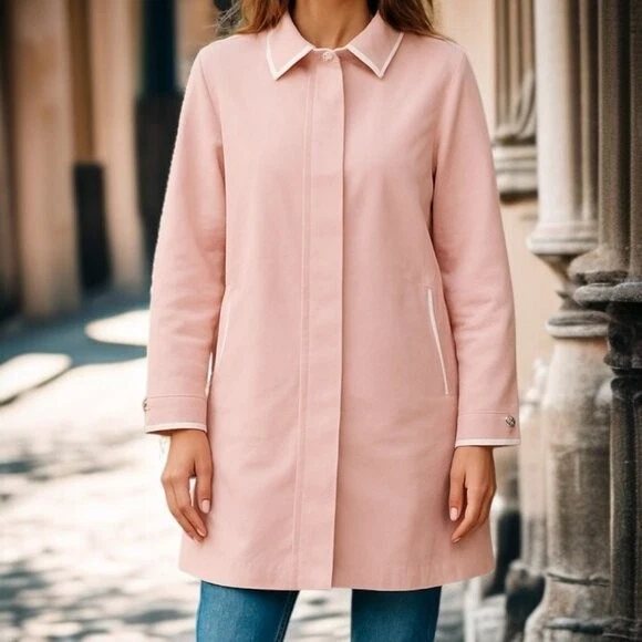 Cappotto da passeggio Coach rosa vintage trench nuovo con etichetta