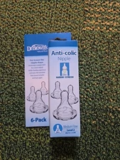 Dr. Brown’s Original Level 2 (3m+) Nipple - 6 Count Brand New Medium Flow
