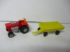 Matchbox Lesney Superfast Two Pack TP-2 Mod Tractor- RED & Hay Trailer, loose