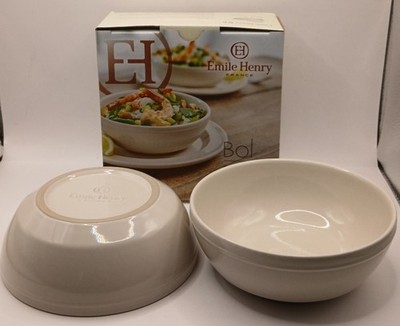 Emile Henry Schüsseln 2er Set Ø15cm Keramik Bowl Frankreich Creme Spülmaschine