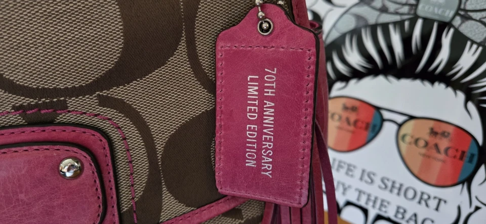 Bolso COACH Limited 70 Aniversario Willis Auténtico Rosa Tostado Usado en Excelente Condición EE. UU. Foto 3 de 4