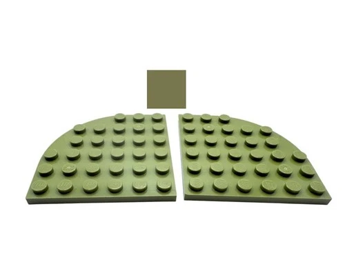 LEGO ® 2x plate 6x6 rounded olive green green plate 6218088 6003 base plate
