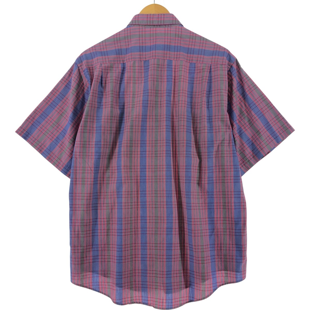 Camicia vintage Yves Saint Laurent da uomo a quadri manica corta con bottoni S...