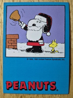Snoopy | 1992 ProSport Specialties Peanuts Card #17 Santa