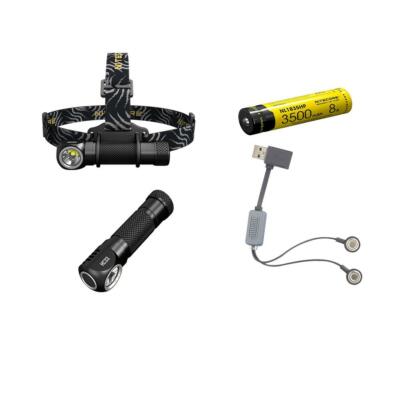GlobalShipping-Nitecore HC33 Headlamp 1800 lumen with NL1835HP 18650 &A1 Charger