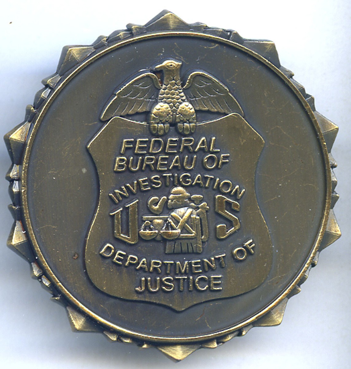 FBI Federal Bureau of Investigation Pièce Médaille Commémorative plaquée Argent