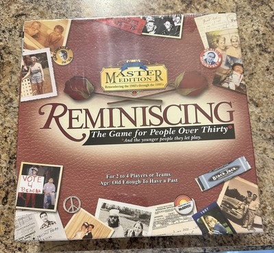 NIB REMINISCING BOARD GAME 1940's through 1990's MASTER EDITION The Perfect Gift