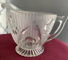 Vintage Jeanette Depression Glass Herringbone Creamer