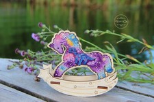 DIY Cross Stitch Kit Space on Wood Cross Stitch Craft Set for Decor  Gifting