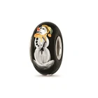 Reflection Beads Sterling Silver Painted Snowman Frosty Nights Fenton Glass Bead