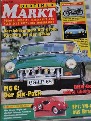 Oldtimer Markt 08/93, Renault Alpine A310, MG C, Honda CB 750, VW SP1 & SP2